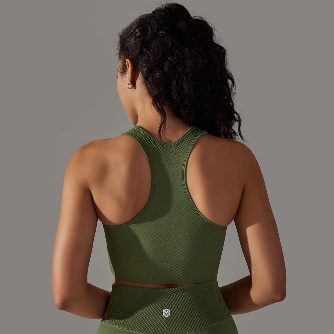 Ceder sport bra - Green